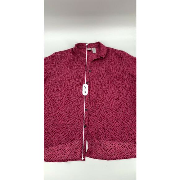 Emma James Tank Top & Button Down Blouse Set Red Black Printed Women's Size 22W - Picture 6 of 8